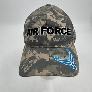 US Air Force Digital Camo Baseball Cap Embroidered‎ Logo Adjustable Made in USA